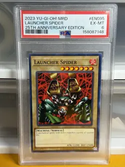 Yu-Gi-Oh! TCG Launcher Spider MRD-EN095 25th Anniversary PSA 6 EX-MINT POP 1 - Image 1
