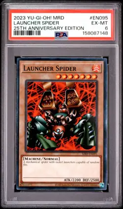 Yu-Gi-Oh! TCG Launcher Spider MRD-EN095 25th Anniversary PSA 6 EX-MINT POP 1 - Image 3