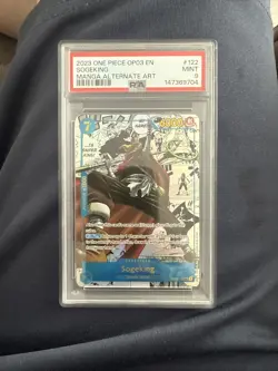PSA 9 SOGEKING MANGA ALTERNATE ART #122 ONE PIECE OP03-PILLARS OF STRENGTH - Image 1