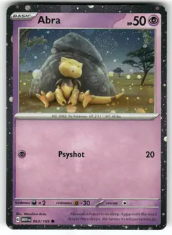 Abra (Cosmos Holo) 063/165 Promo Miscellaneous Cards & Products Pokemon LP - Image 1