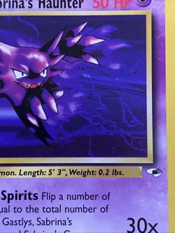 Pokemon Gym Heroes Card 58/132 Sabrina's Haunter LP WOTC Vintage - Image 2