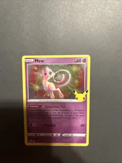 Pokemon TCG Mew Celebrations Holo Rare Card 011/025 Mint Condition - Image 2