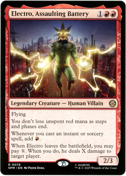 Electro, Assaulting Battery - 0076 - Marvel's Spider-Man MTG - NM/M - Image 1