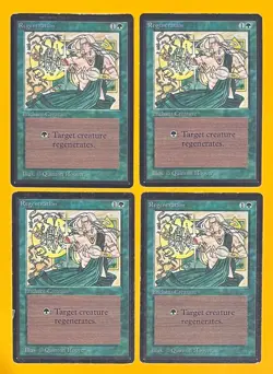 MTG REGENERATION (x 4) Beta (OldManMTG 006-833) - Image 1