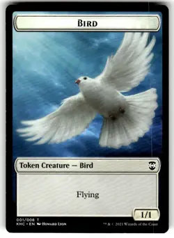 Bird // Spirit Double-Sided Token 1 // 8 Commander: Kaldheim Magic: NM - Image 1