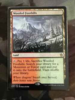 MTG - Wooded Foothills - Khans of Tarkir - NM - Image 1