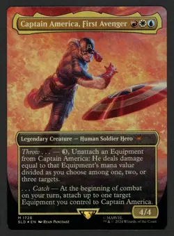 ***FOIL Borderless Captain America, First Avenger Secret Lair*** MTG Promo Magic - Image 1