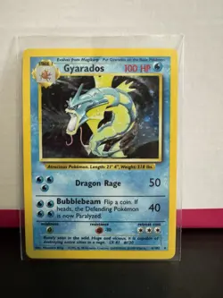 Pokemon Gyrados Holo Rare Card 6/102 Unlimited Base Set - Image 1