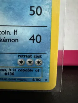 Pokemon Gyrados Holo Rare Card 6/102 Unlimited Base Set - Image 4