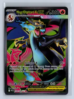 2025 Pokemon Phantasmal Flames Mega Charizard X EX #109/094 - Image 1