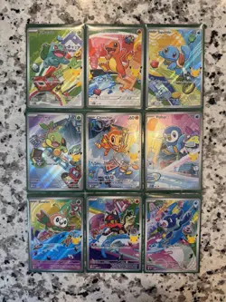 Pokemon First Partner Illustration Collection Series 1 Promo Full Set 9 Cards NM - Image 1