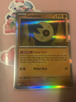 Lunatone MEP-004 Mega Evolution Prerelease Stamped Promo Near Mint pokemon card - Image 1