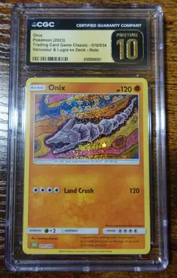 Onix 010/034 CGC 10 Pristine Classic Collection Holo Pokemon Card Graded - Image 1