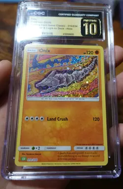 Onix 010/034 CGC 10 Pristine Classic Collection Holo Pokemon Card Graded - Image 3