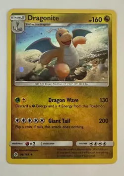 Pokemon Dragonite 96/149 Holo Rare Sun & Moon Cosmos Holo - Image 1