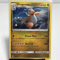 Swirl 2017 Pokemon TCG Dragonite Sun & Moon 96/149 Cosmos Holo - Image 1