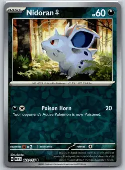 Nidoran F 029/165 Common 151 Pokemon Reverse Holo Near Mint - Image 1
