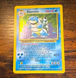 Blastoise Holo Rare Base Set 2/102 English 1999 HP100 Pokemon TCG - Image 1