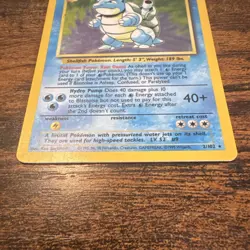 Blastoise Holo Rare Base Set 2/102 English 1999 HP100 Pokemon TCG - Image 2