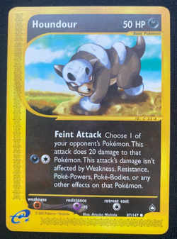 Houndour 87/147 Aquapolis WOTC Vintage Pokemon 2003 (LP) - Image 1