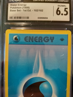1999 Pokemon Shadowless 1st Edition Water Energy #102/102 CGC 6.5 EX/NM+ - Image 5