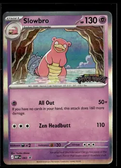 2026 Pokemon Pitch Black Pre Release Stamp Slowbro Promo #MEP083 - Image 1
