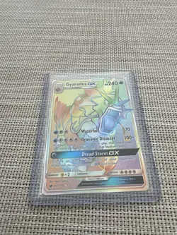 Gyarados GX 112/111 Pokemon Crimson Invasion Rainbow Rare LP - Image 1