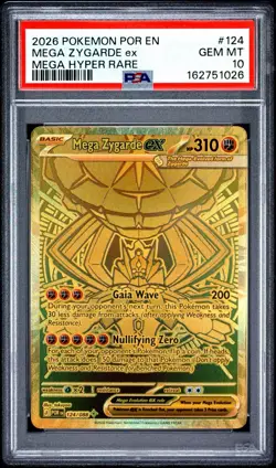 2026 POKEMON POR EN-PERFECT ORDER #124 MEGA ZYGARDE EX MEGA HYPER RARE PSA 10 - Image 1