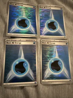 [4x Playset] Holo Water Energy 019 Sv: Black Flare White Bolt Pokemon TCG NM - Image 1