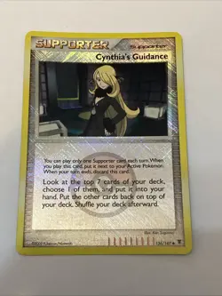Pokemon TCG Cynthia's Guidance League Promo STAMP Rare HTF Reverse Holo Foil￼ - Image 1
