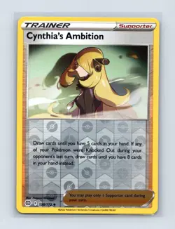 Cynthia's Ambition 138/172 Uncommon Brilliant Stars Pokemon Reverse Holo NM - Image 1
