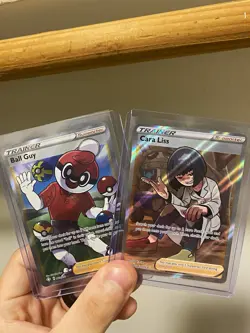 Pokemon TCG Ball Guy 065/072 & Cara Liss 067/072 Holo Full Art Lot 2 2021 - Image 1