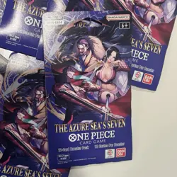 One Piece TCG The Azure Sea’s Seven OP-14 Sleeved Booster Pack Lot Of 34 Sealed - Image 2
