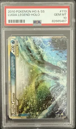 Lugia Legend Holo #113/123 - 2010 Pokemon HG & SS - GEM MINT PSA 10 -LOW POP 38! - Image 1