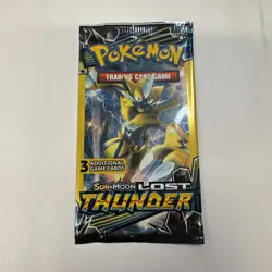 POKEMON Sun & Moon LOST THUNDER 3 Card Mini Booster Packs Complete Pack Art Set - Image 4
