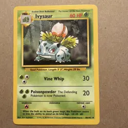 VINTAGE Ivysaur 30/102 Base Set Pokemon Card NM LP-0125 - Image 1
