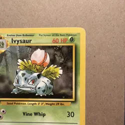VINTAGE Ivysaur 30/102 Base Set Pokemon Card NM LP-0125 - Image 3
