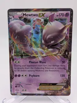 💥 Mewtwo Ex 61/162 XY Breakthrough Holo Rare Pokemon TGC Card - Image 1