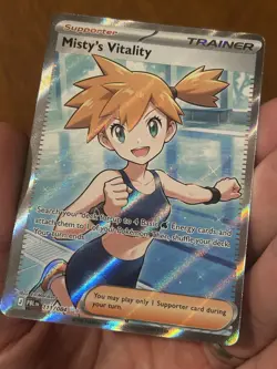 Misty’s Vitality 111/084 - Ultra Rare - Mega Evolution Pitch Black Pokemon Card. - Image 4