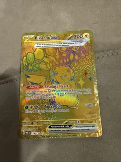 Pokemon Pikachu TCG Prismatic Evolutions Hyper Rare Gold Holo Card 179/131 SV - Image 1
