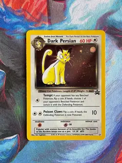 Dark Persian MP WoTC Black Star Promo Card 17 Holo Vintage Pokemon TCG 1999 2000 - Image 2