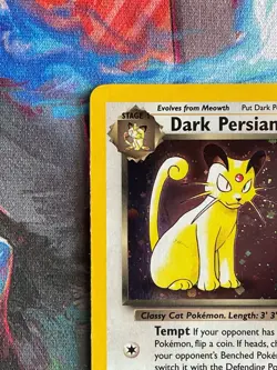 Dark Persian MP WoTC Black Star Promo Card 17 Holo Vintage Pokemon TCG 1999 2000 - Image 3