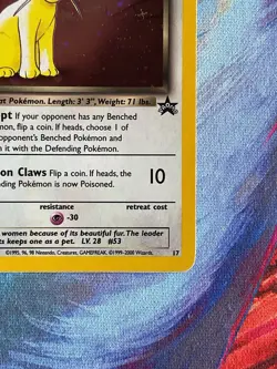 Dark Persian MP WoTC Black Star Promo Card 17 Holo Vintage Pokemon TCG 1999 2000 - Image 5