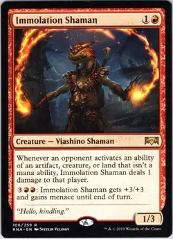 Immolation Shaman 106 Rare Ravnica Allegiance Magic: The Gathering Near Mint - Image 1