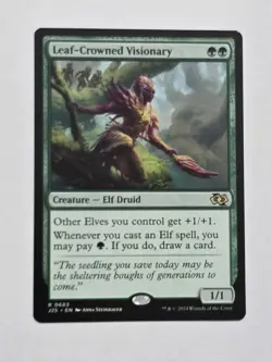 Leaf Crowned Visionary - Foundations Jumpstart - Near Mint - MTG - Image 1