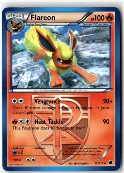 Flareon 12/116 Lightly Played Plasma Freeze UC Pokemon - Image 1