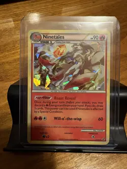 Pokemon HeartGold SoulSilver Ninetales Cracked Ice Holo Rare 7/123 ERROR - Image 1