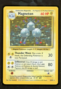 1999 Pokemon Base Set Magneton Holo 9/102 Vintage WOTC Rare LP MP - Image 1