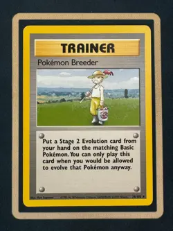 Pokemon TCG - Pokemon Breeder - 76/102 Base Set - Played #3 - Image 1