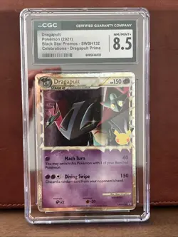 POKEMON CGC 8.5 2021 Dragapult Prime SWSH132 Holo Black Star Promo - Image 1